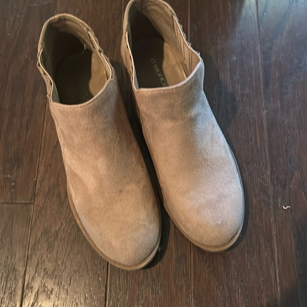 Tan suede ankle boots